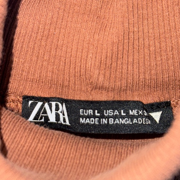 Zara ribbed Sleeveless knit top in terracota - Size L - Picture 4 of 6